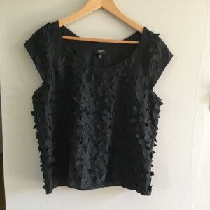 Talbots Black Silk Sleeveless Blouse